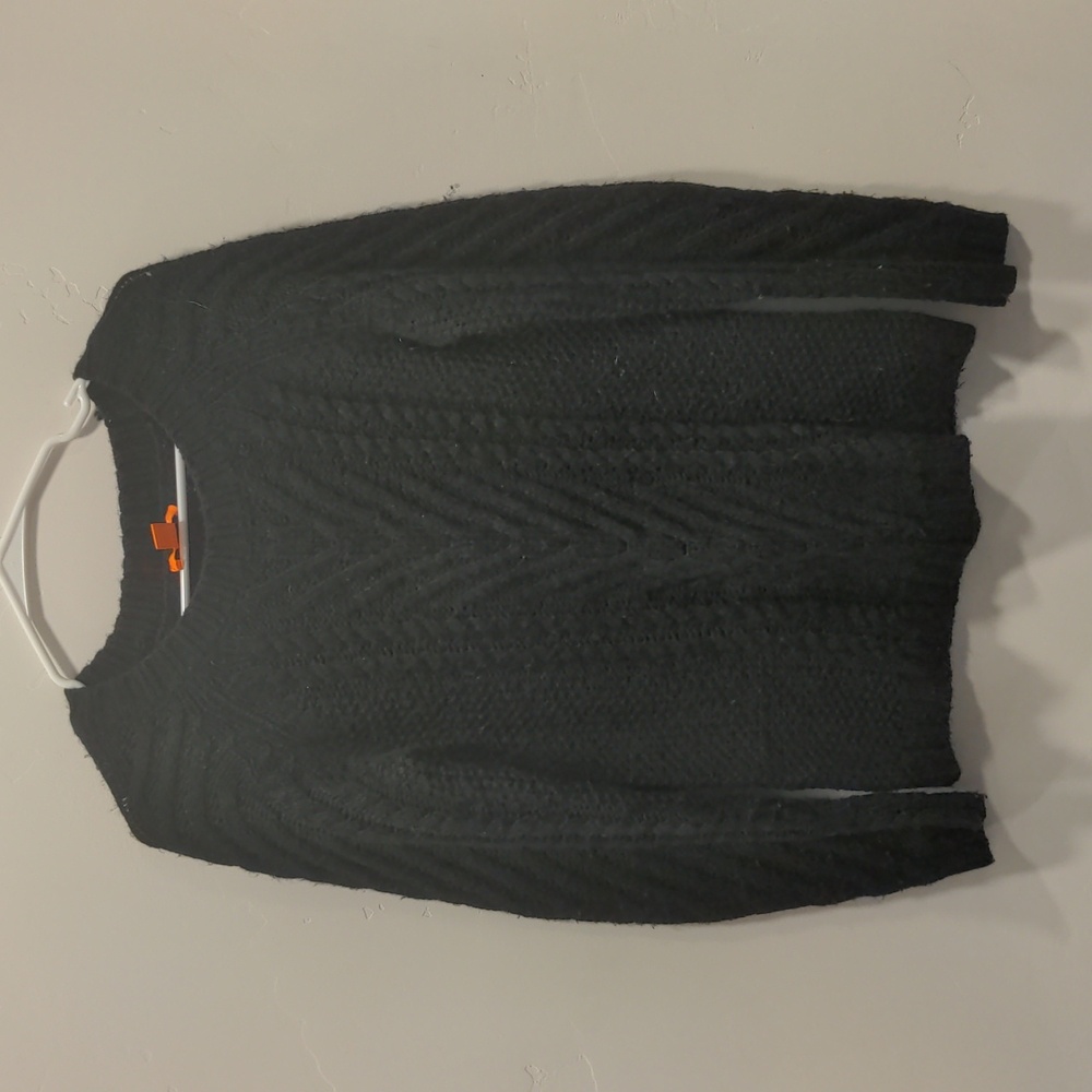 Joe Fresh Black Cable Knit Sweater, size S